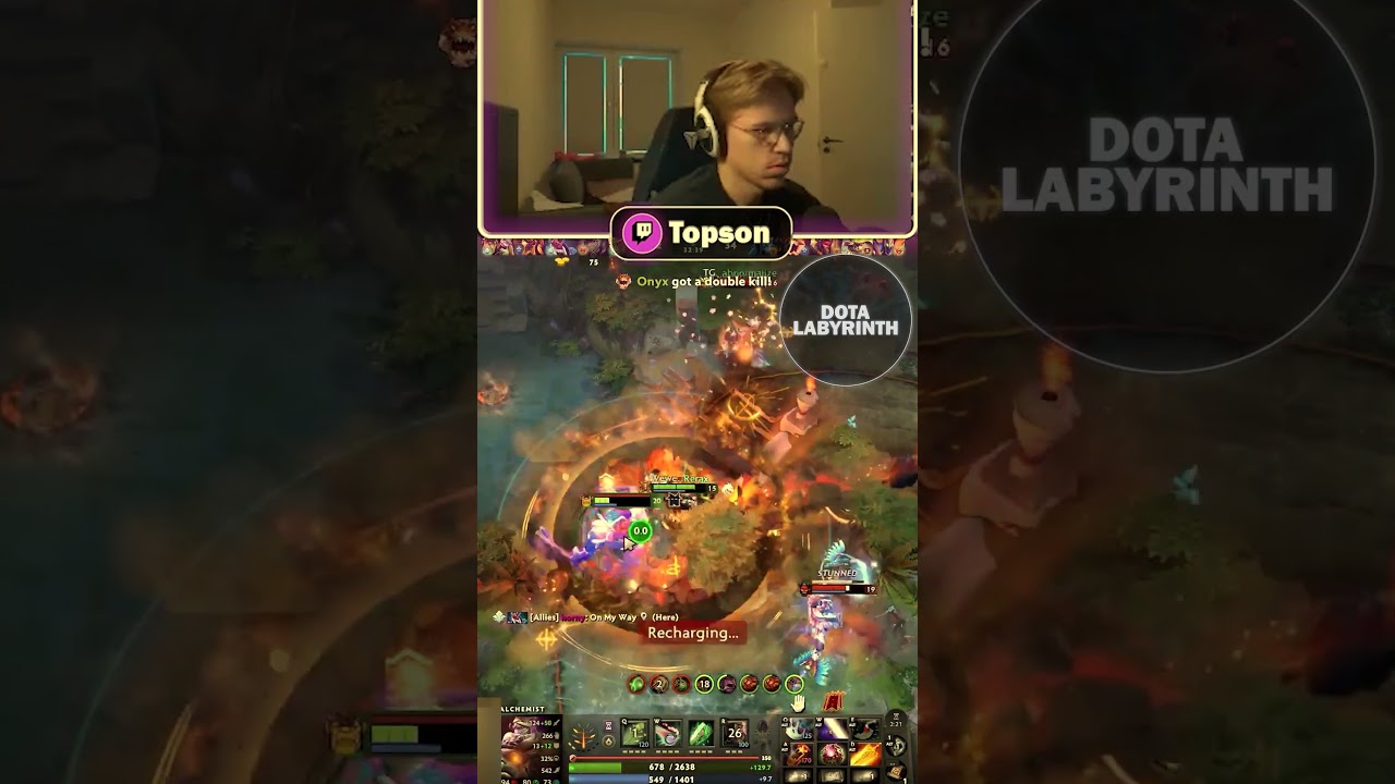 Топсон находится в режиме перманентного оглушения (без стиля игры с BKB) в Dota 2 #dota2 #gaming ...