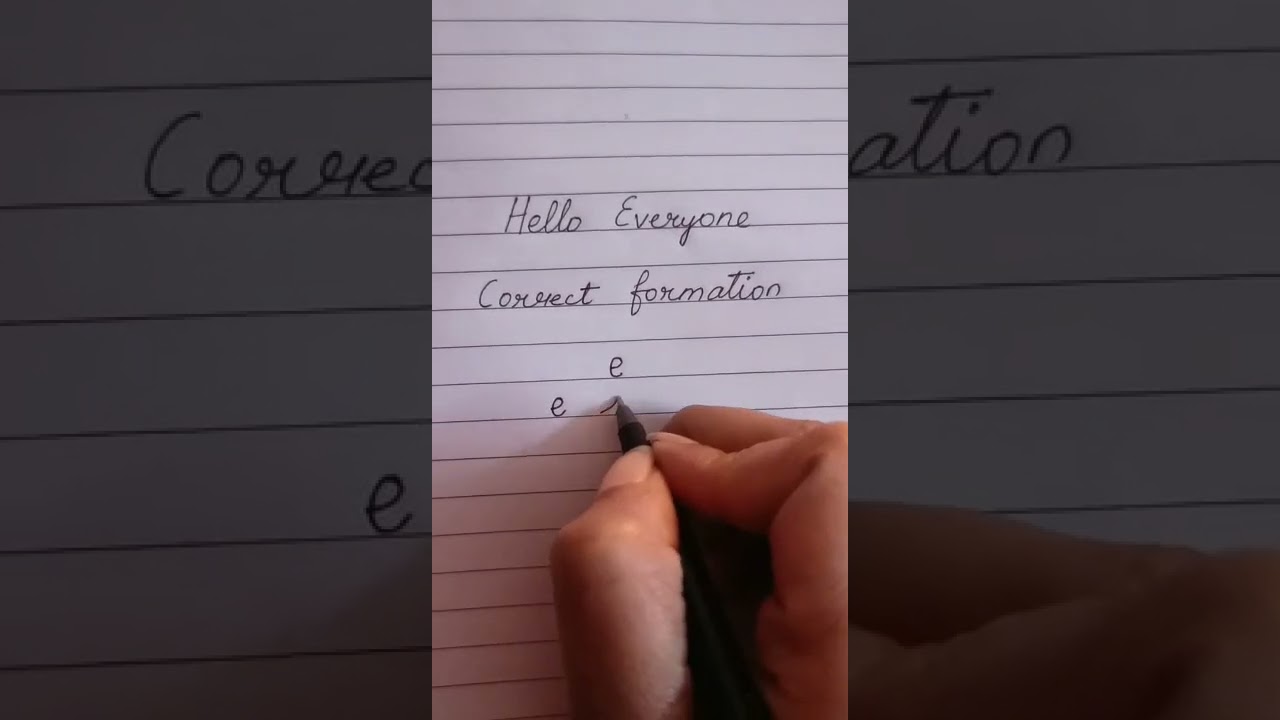 #graphology #handwritingtips #lowercaseletter'e' correct formation helps to grow to achieve success.