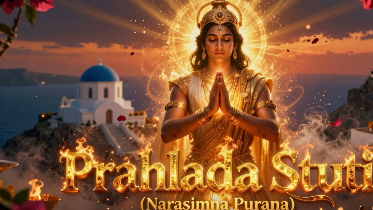 ✨ Prahlada Stuti Healing: Santorini Serenity Meditation