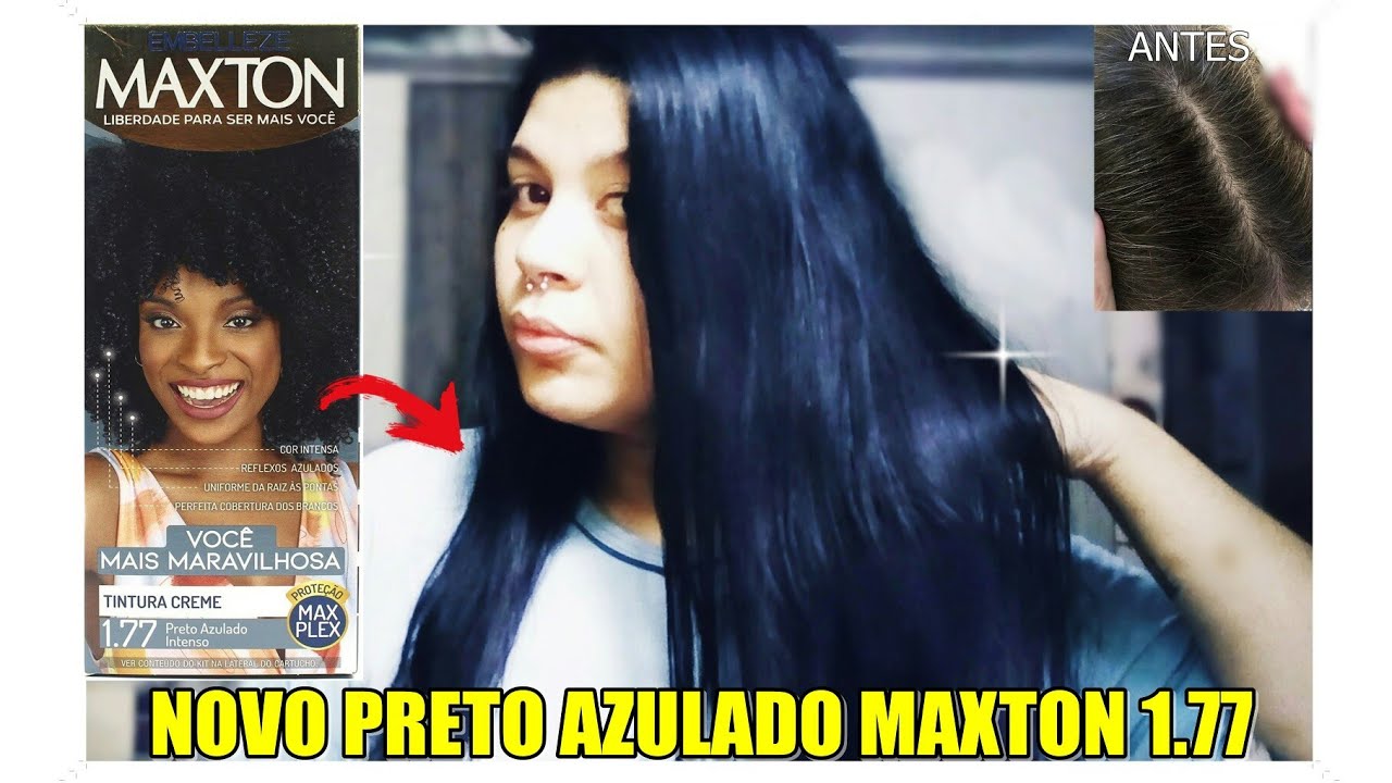 TINTA MAXTON PRETO AZULADO INTENSO 1.77 | TESTANDO PRODUTO NOVO | MEUS CUIDADOS PÓS COLORAÇÃO
