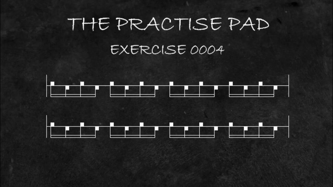 EXERCISE 0004 - SINGLE STROKE ROLL - SIXTEENTH NOTE SUBDIVISIONS - 30 TO 90 BPM