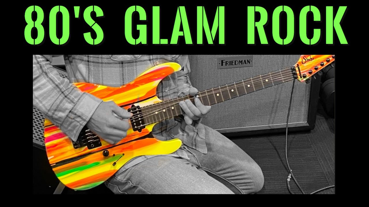 80's Glam Rock Guitar Backing Track in Am - Spandex Optional