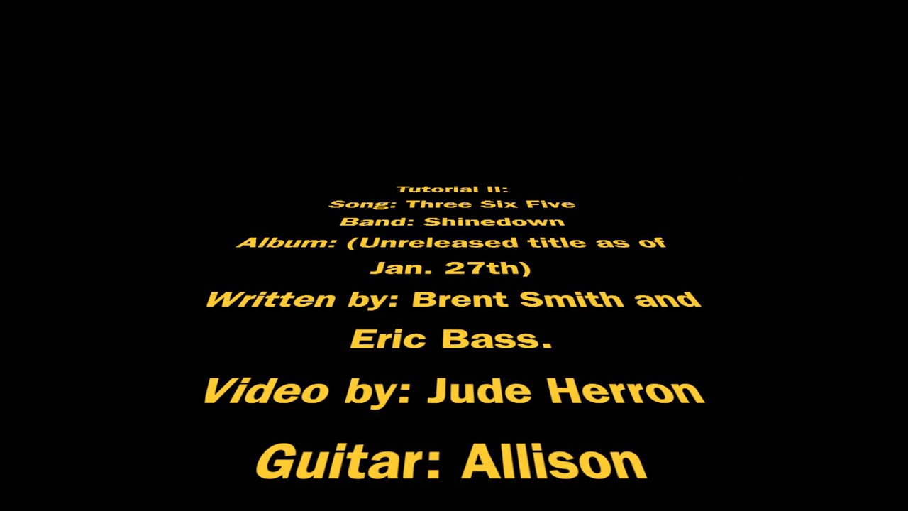 How to Play Three Six Five by Shinedown on the acoustic guitar