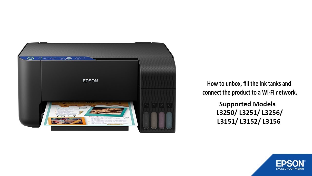 Unpacking and Setting Up an Epson L3250/L3151/L3256/L3150/L3151/l3156 Printer