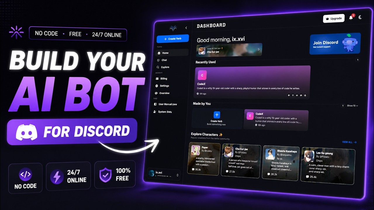 How To Make an AI Discord Bot For Free under 5 Minutes without Coding!