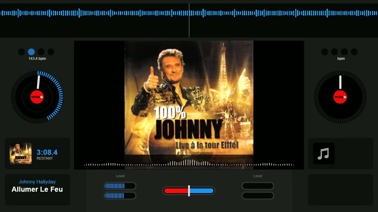 Johnny Hallyday Allumer Le Feu 1988 CD Album 2 X CD 100% Johnny Live A La Tour Eiffel 2000 Label Mer