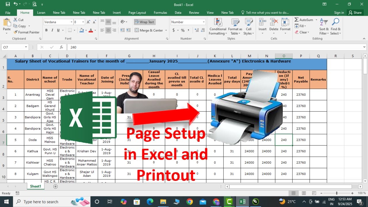 Page Setup in Excel | How to Print in Excel | Print Area and Fit to Page Tutorial