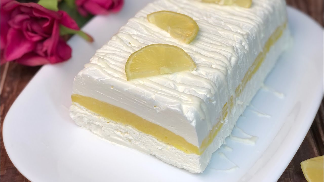 SEMIFREDDO al LIMONE e CIOCCOLATO BIANCO  VELOCISSIMO DA FARE SENZA COTTURA pronto in 5 minuti