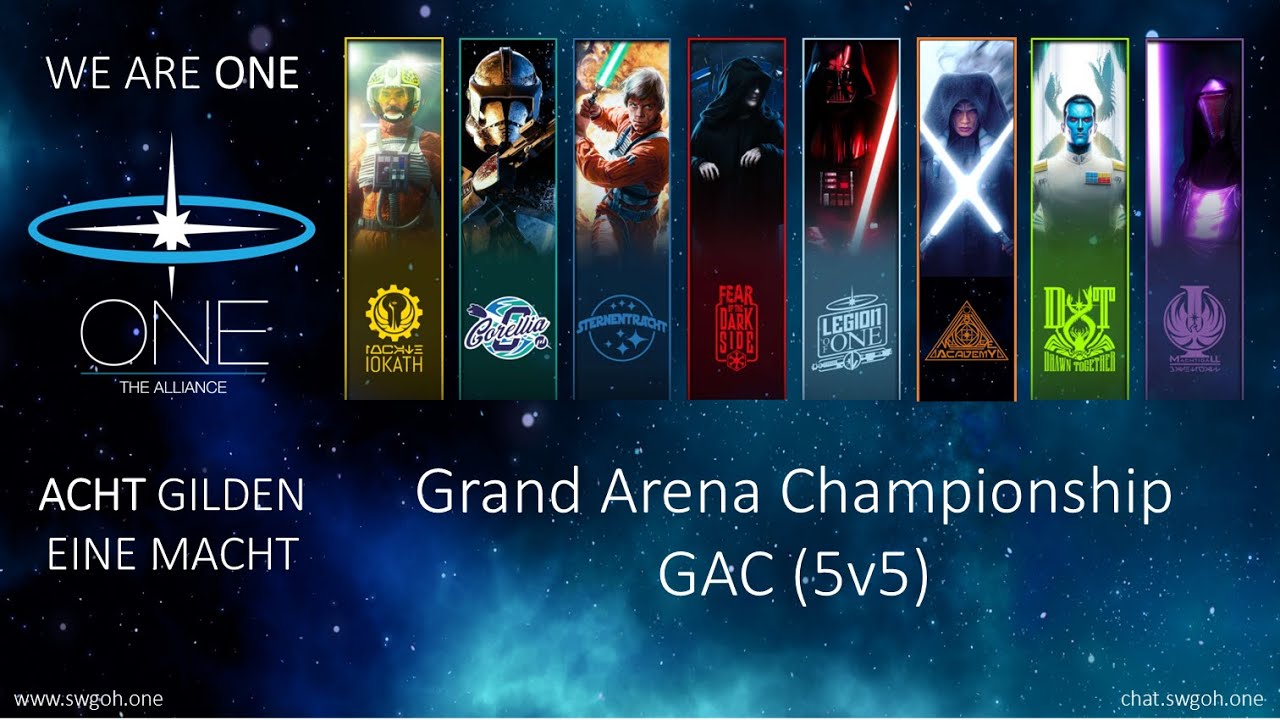 SWGOH - GAC 5v5   JML Team vs Maz Kanata Team + DC9