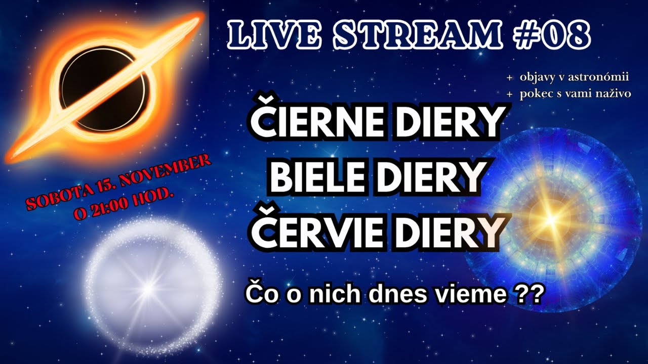 Čierne diery, Biele diery, Červie diery. Čo o nich dnes vieme ?