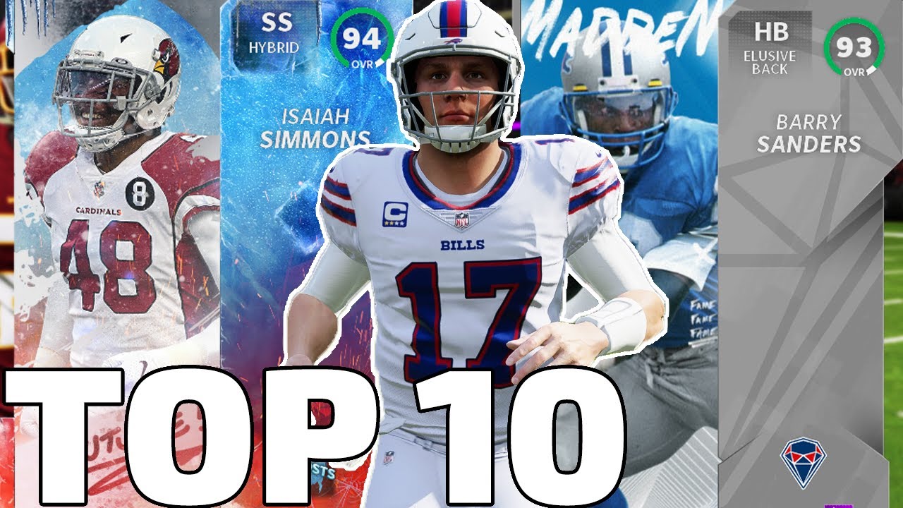 THE TOP 10 CARDS OF MADDEN 21 (WHOLE YEAR) ULTIMATE TEAM!
