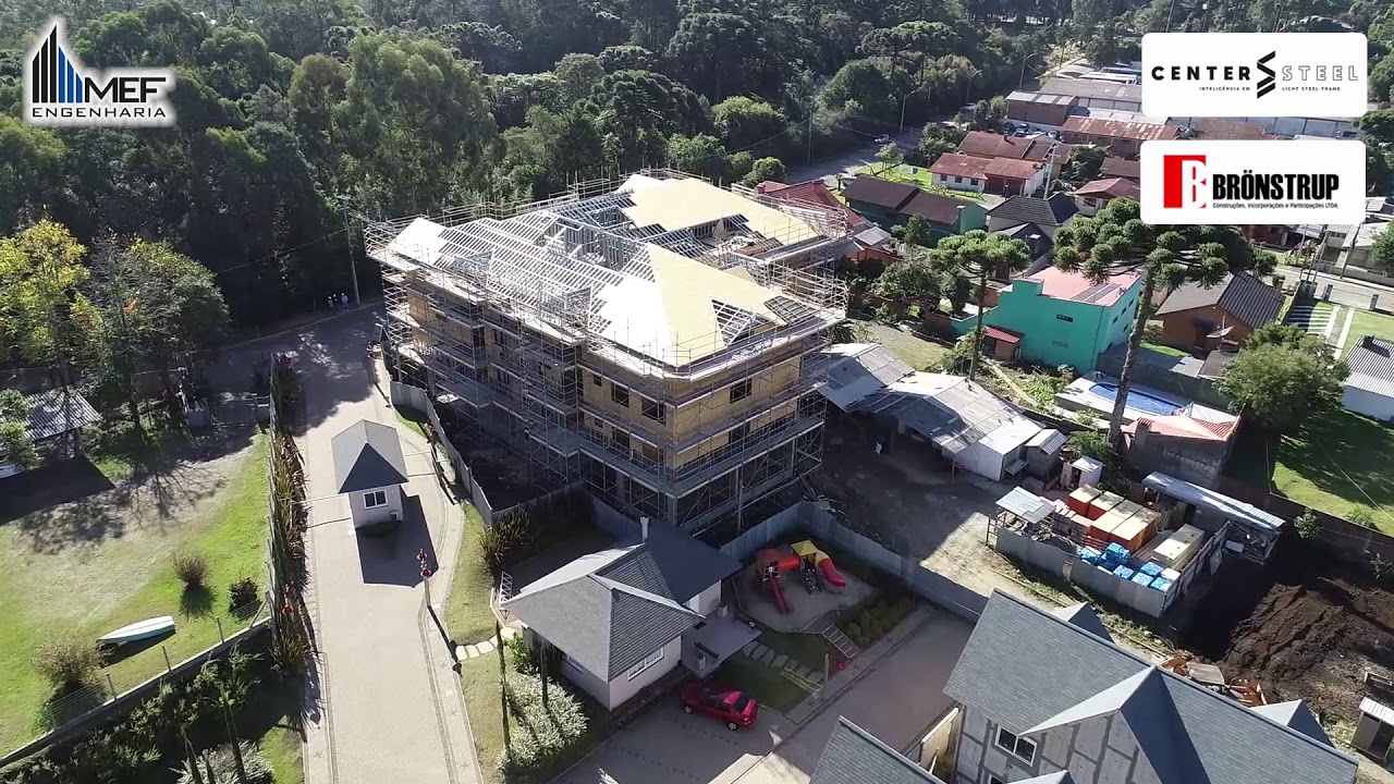 Pr&eacute;dio em Steel Frame em Canela/RS - Andamento da Obra