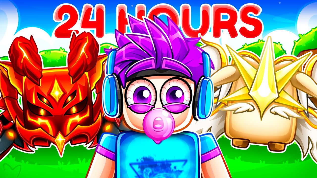 i Spent 24 Hours in Bubble Gum Simulator Infinity to MAX Everything!