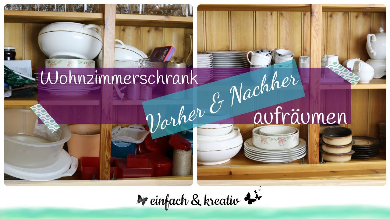 Vorher/Nachher - Wohnzimmerschrank ausmisten und organisieren | Die Ordnungsfee