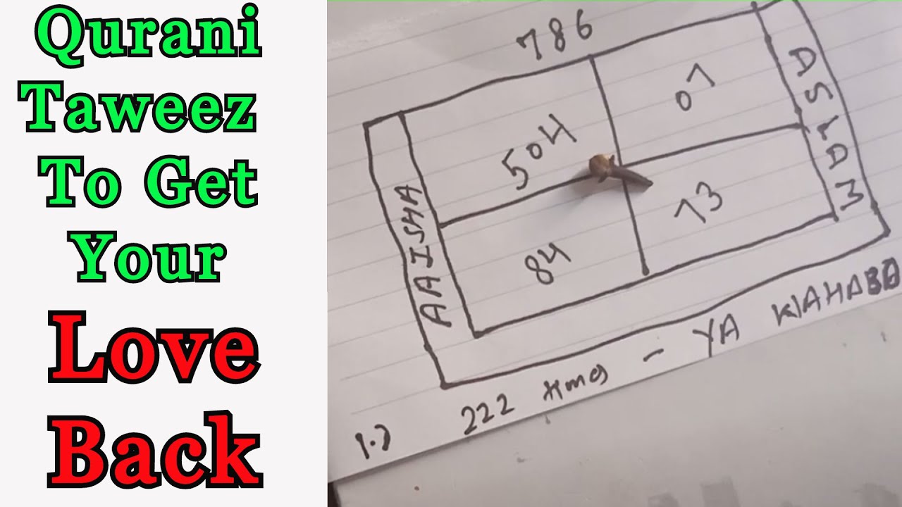 || Powerful Qurani Taweez || Make This Taweez and Get Your Love Back Permanently.
