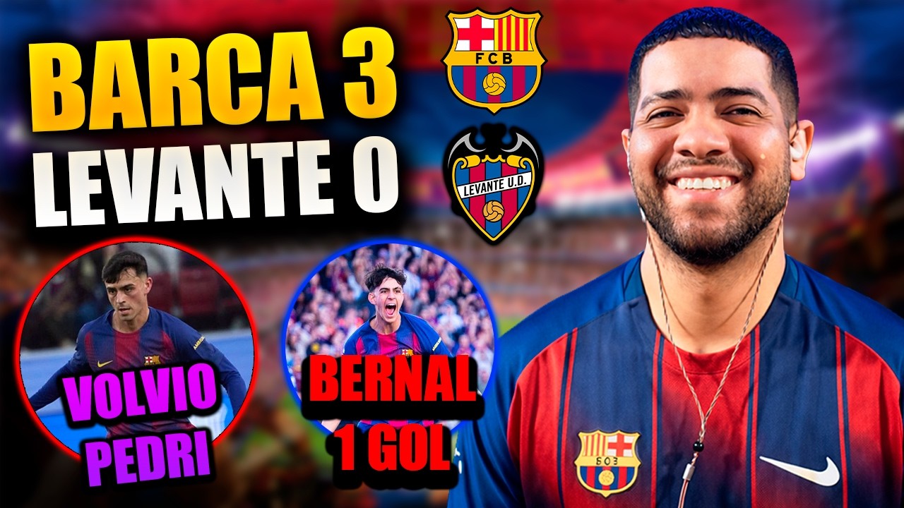 BARCELONA GOLEA 3-0 al LEVANTE | PEDRI VULVE a JUGAR | MARC BERNAL PARTIDAZO | BARÇA LÍDER de LALIGA
