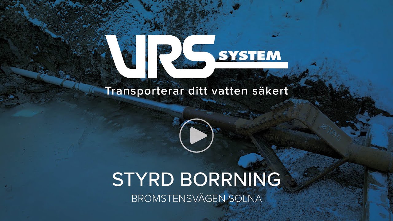 VRS-SYSTEM - Schaktfritt ledningsl&auml;ggande, styrd borrning - Bromstensv&auml;gen i Solna