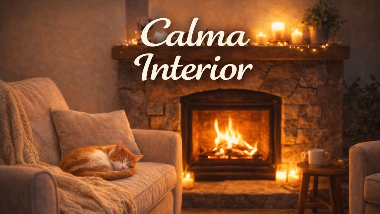 🔥 Refugio de Calma y Calor Interior – Piano, violín y el sonido de la leña para relajar el alma