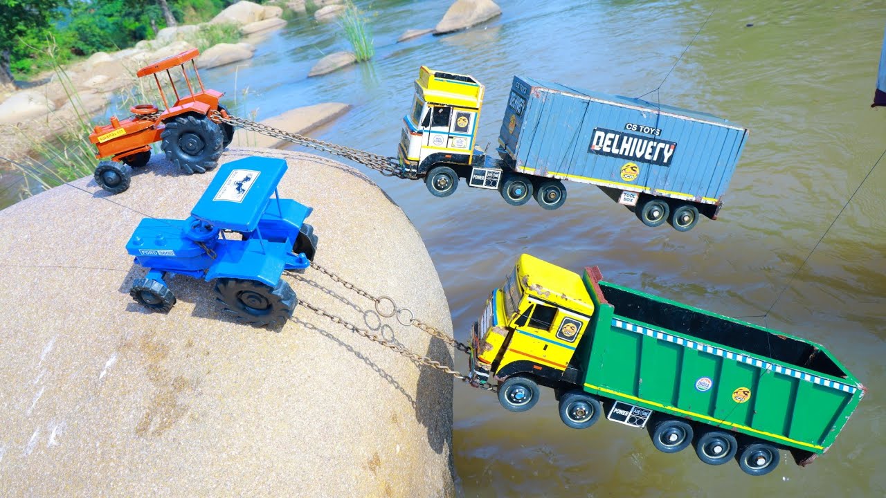 Tata LPT 4825 Dumper VOLVO Tipper Mahindra Dump Truck Accident Pulling Tractor Toyota HILUX ? CS Toy
