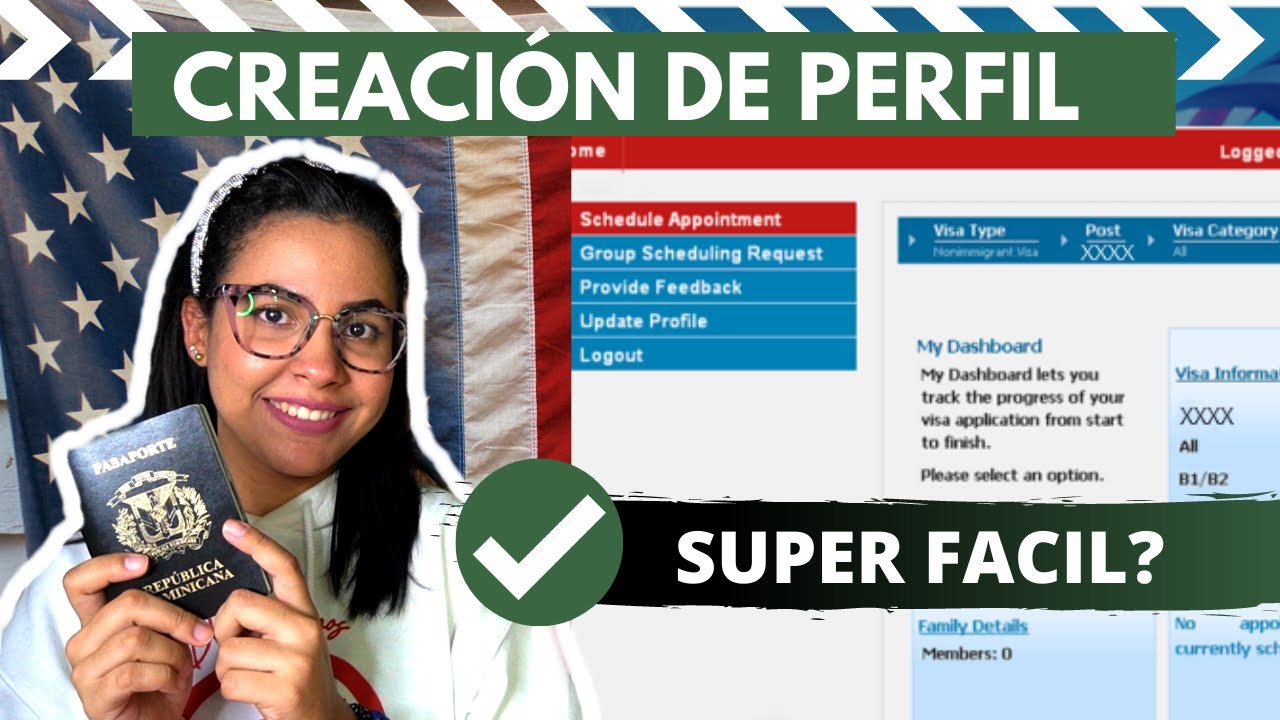 Cómo crear el PERFIL para CITAS de VISA AMERICANA - Viajando con Astrid