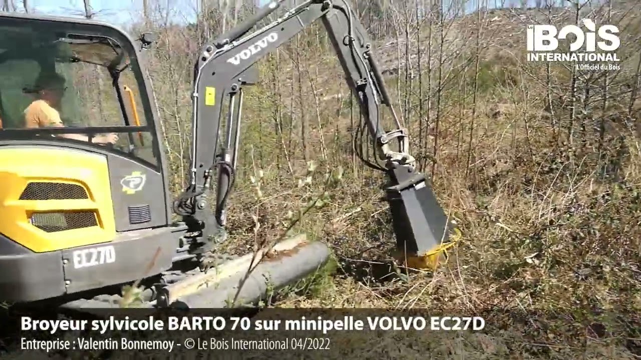 Mécanisation avec le broyeur sylvicole Barto 70 pour intervenir au plus près des plants