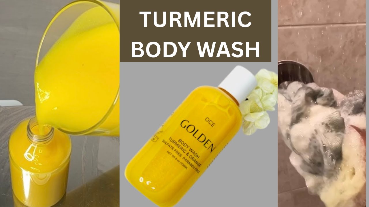 DIY: GOLDEN Turmeric & Orange Body Wash For Healthy Skin/Very Hydrating