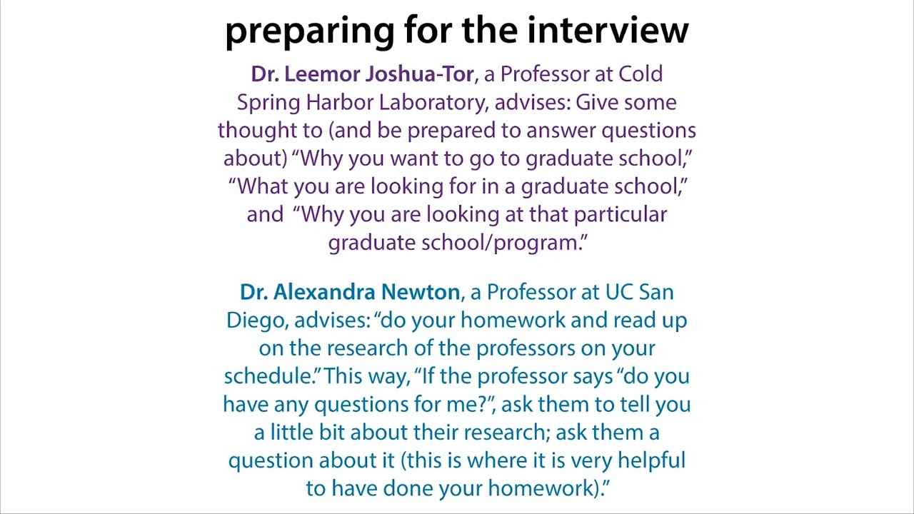 Grad school interview advice & what to expect (especially biomedical sciences-type programs)