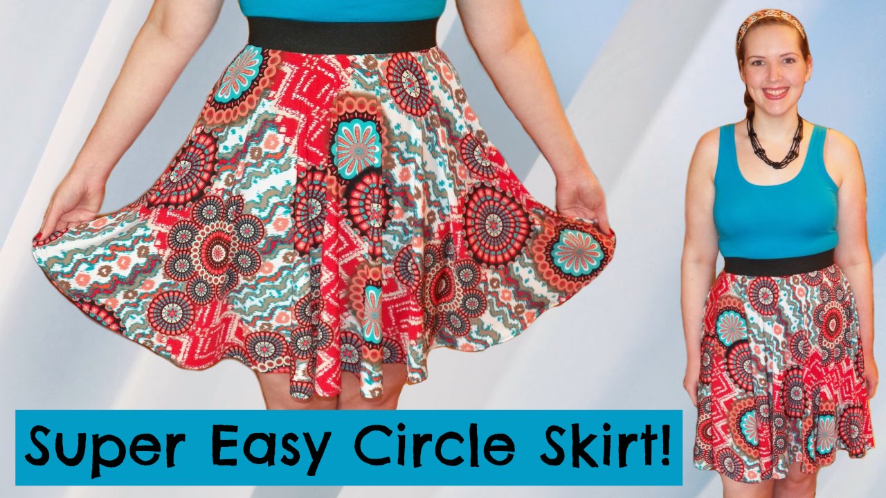 DIY Easiest Circle Skirt Ever! - How to Make a Circle Skirt with Elastic Waist and No Zipper