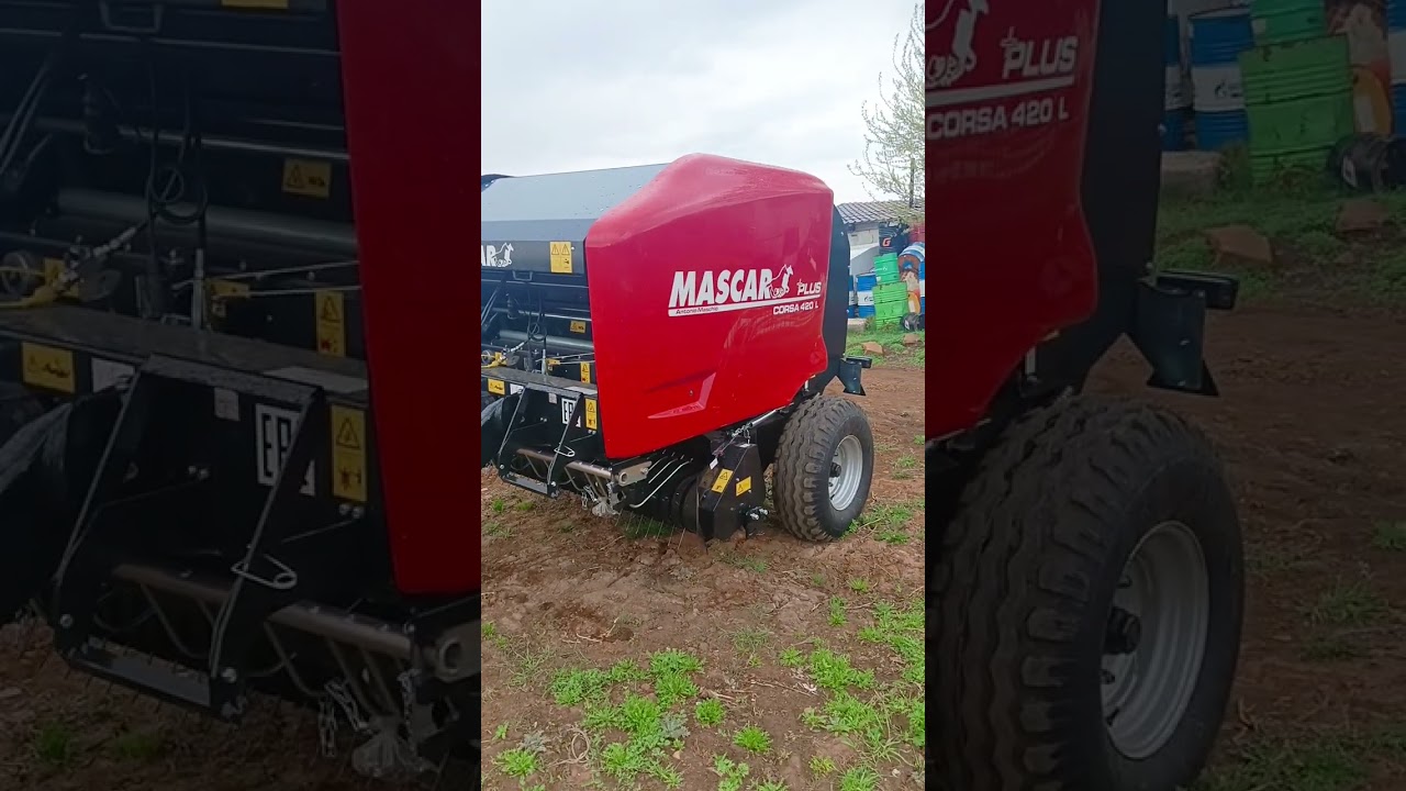 Упаковчик рулонов сенажа  Wolagri и пресс подборщик Mascar Corsa 420 L #farming #пресс #milk #мтз