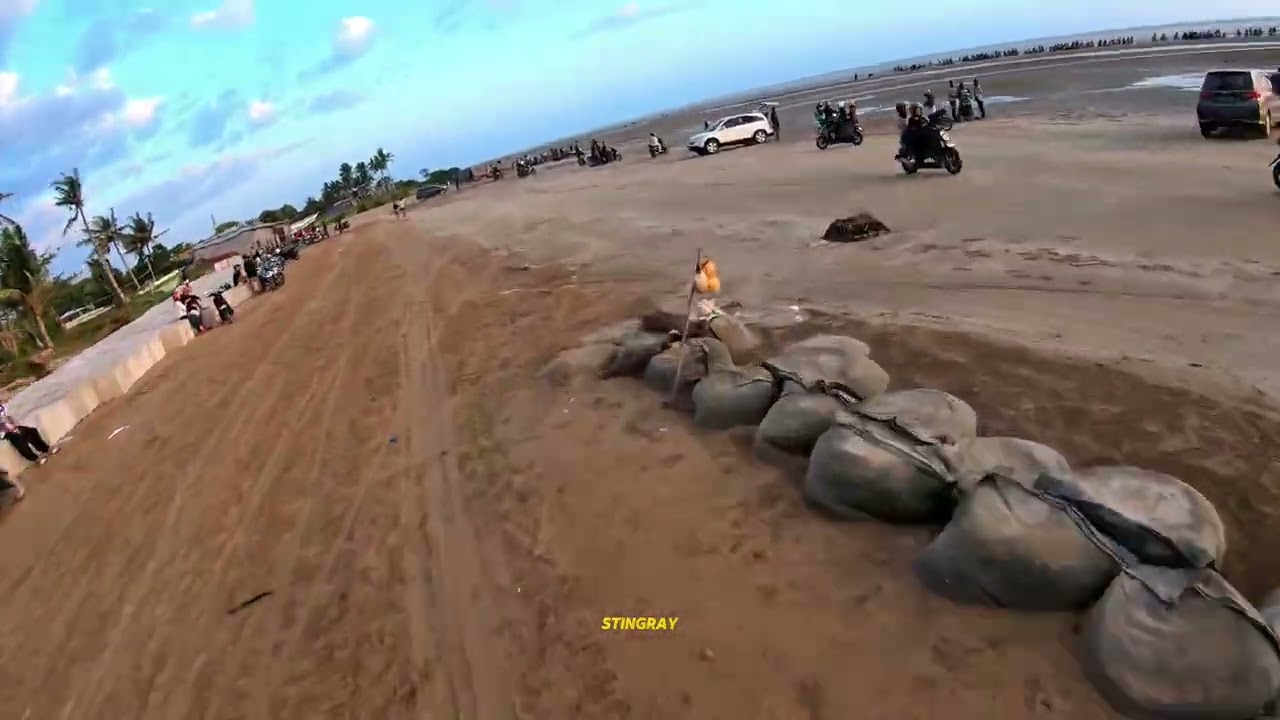 Drone Racing 5 inch Mario, Balapan motor di pantai merauke
