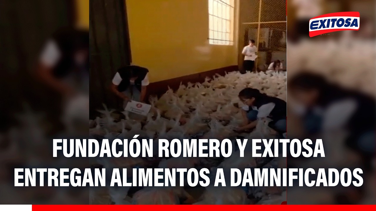 🔴🔵 Exitosa y Fundación Romero entregan alimentos a afectados por intensas lluvias