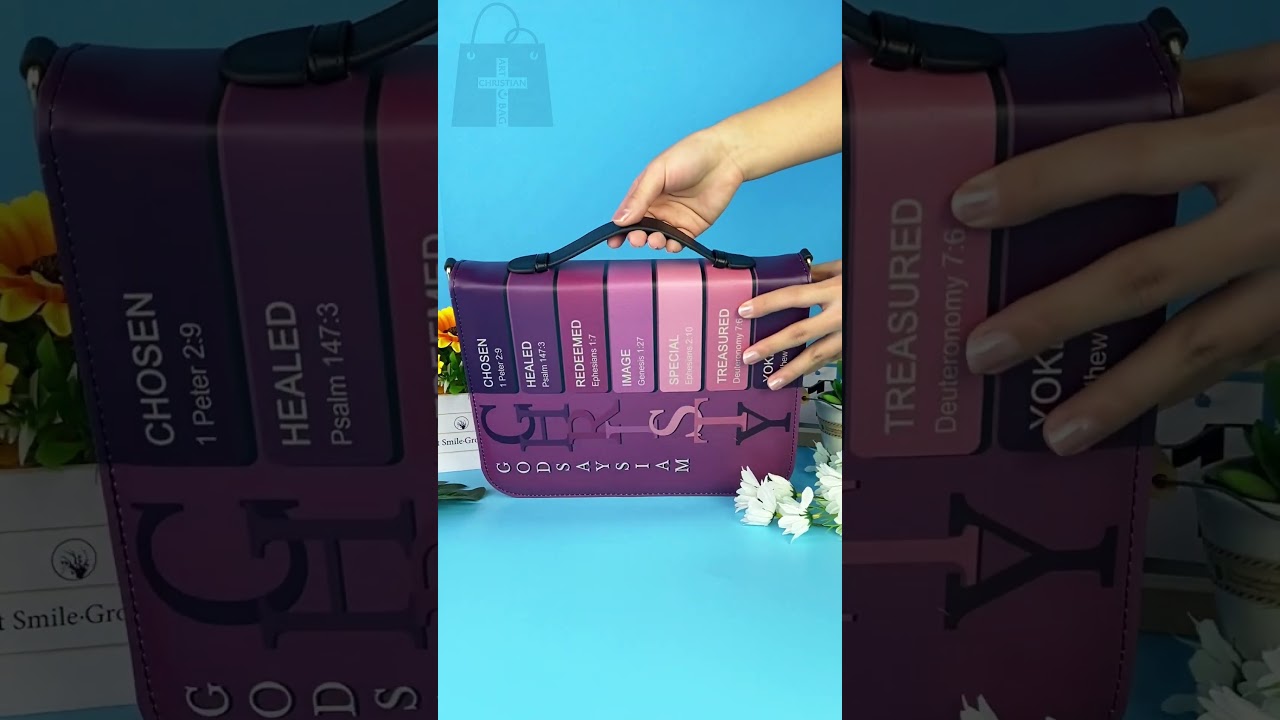 CHRISTIANARTBAG Bible Cover Purple, Uncover the sacred meaning of your name Personalized Bible Cover