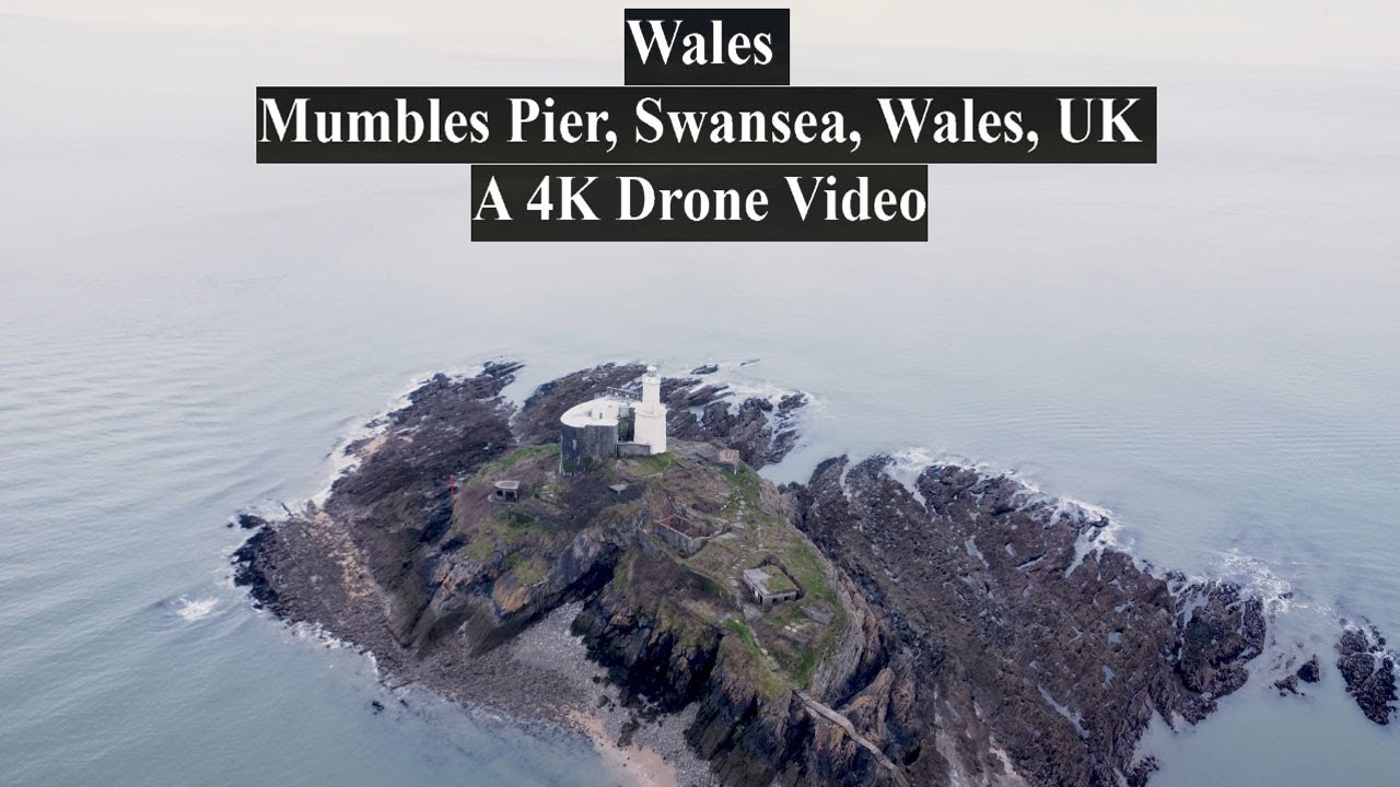Mumbles Pier, Swansea, Wales, UK. A 4K Drone Video showing the beauty of Wales.