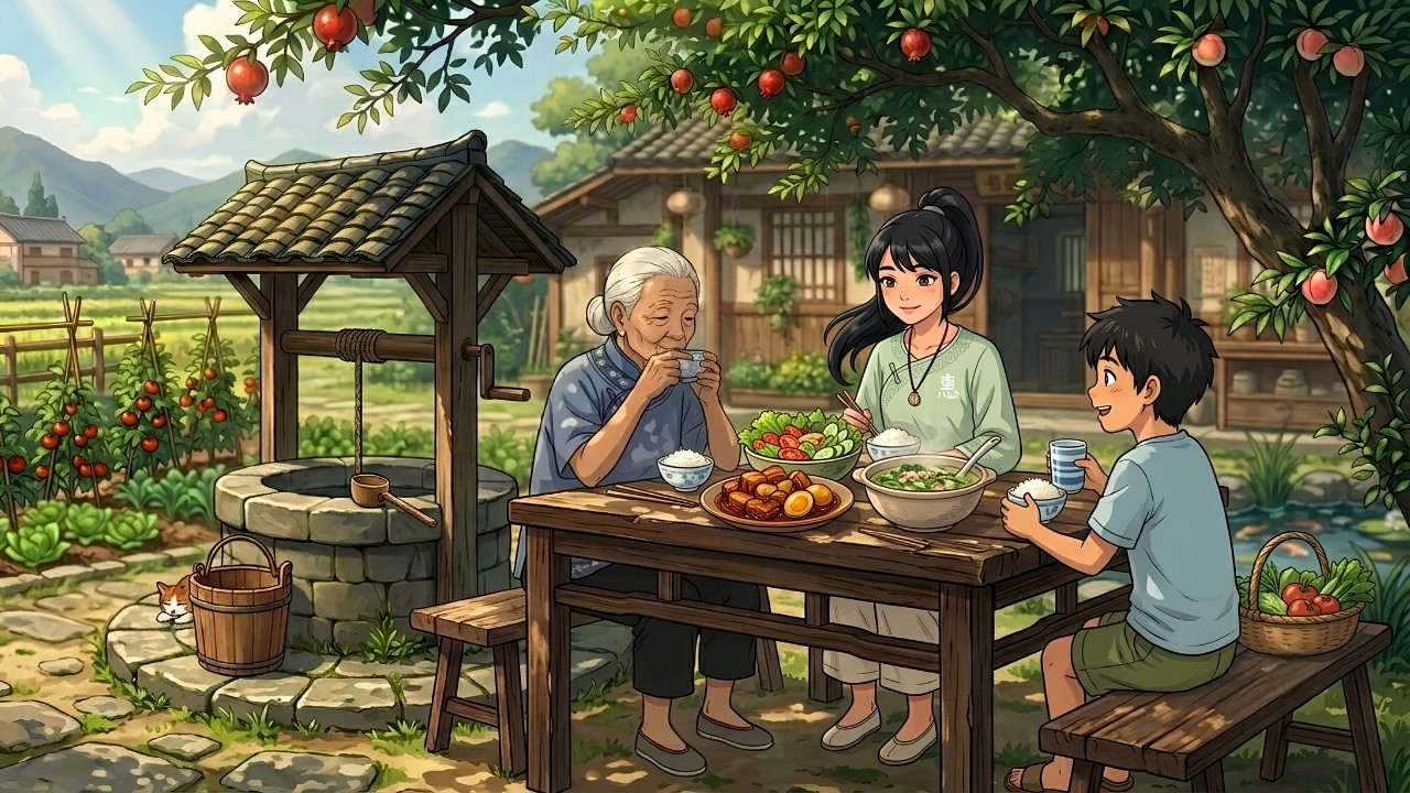 Summer in the Village | Family, Food, and Simple Living | Ghibli-style Video ASMR