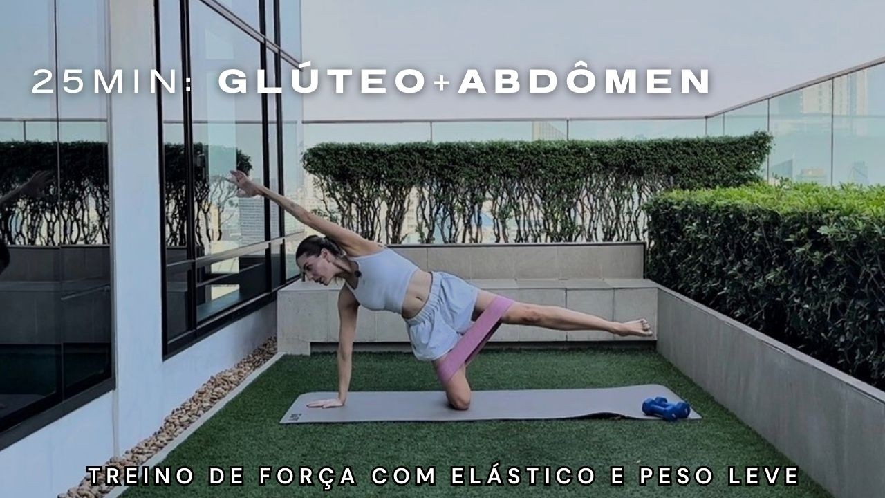 Mat Pilates em casa. Treino intermediário de glúteos e abdômen