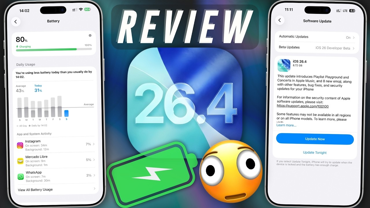iOS 26.4 - Review y Bater&iacute;a &iquest;Vale la pena Actualizar tu iPhone?🚨📱