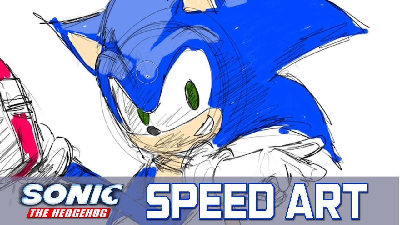How to Draw Sonic the Hedgehog | Speed Art Timelapes