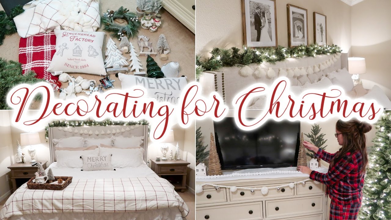 CHRISTMAS CLEAN & DECORATE WITH ME 2020 | DECORATING FOR CHRISTMAS - CHRISTMAS MASTER BEDROOM DECOR