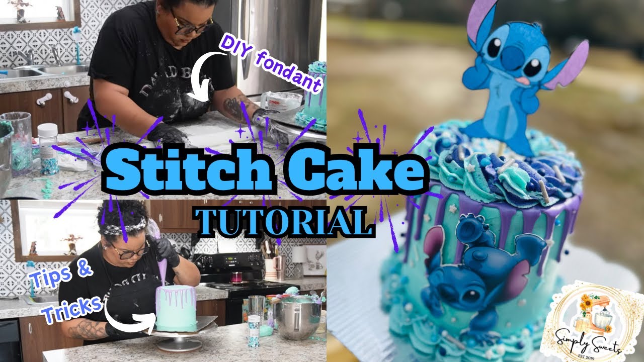 Мастер-класс по торту STITCH | Заказ клиента | Индивидуальный торт ко дню рождения #cakedecorating