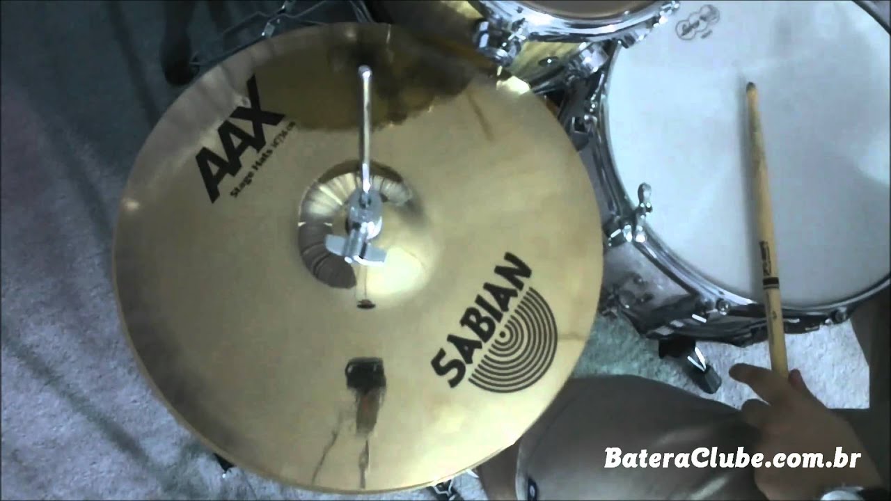 Chimbal Sabian AAX Stage Hats 14" Brilliant - BATERACLUBE.com.br