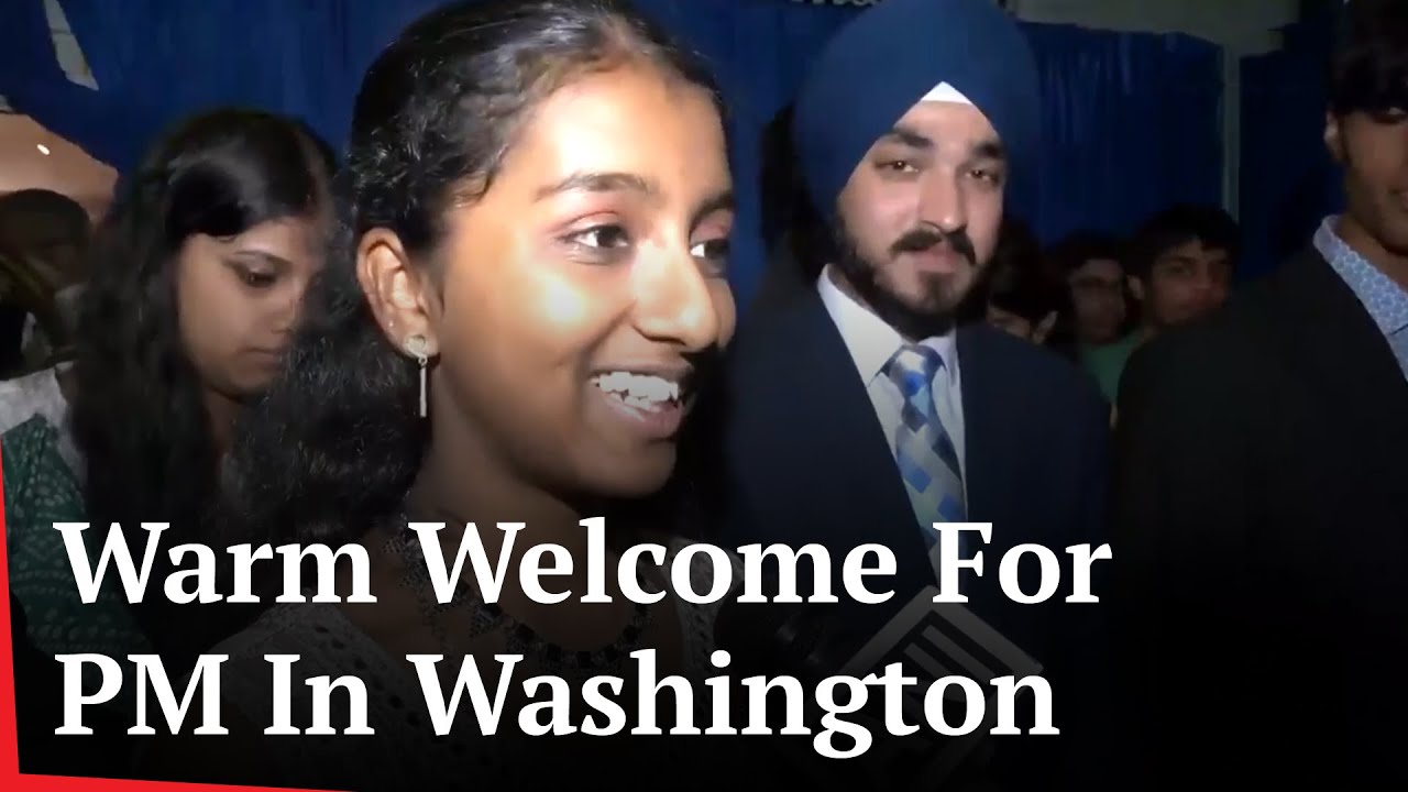 Indian Community Extends Warm Welcome To PM Modi In Washington