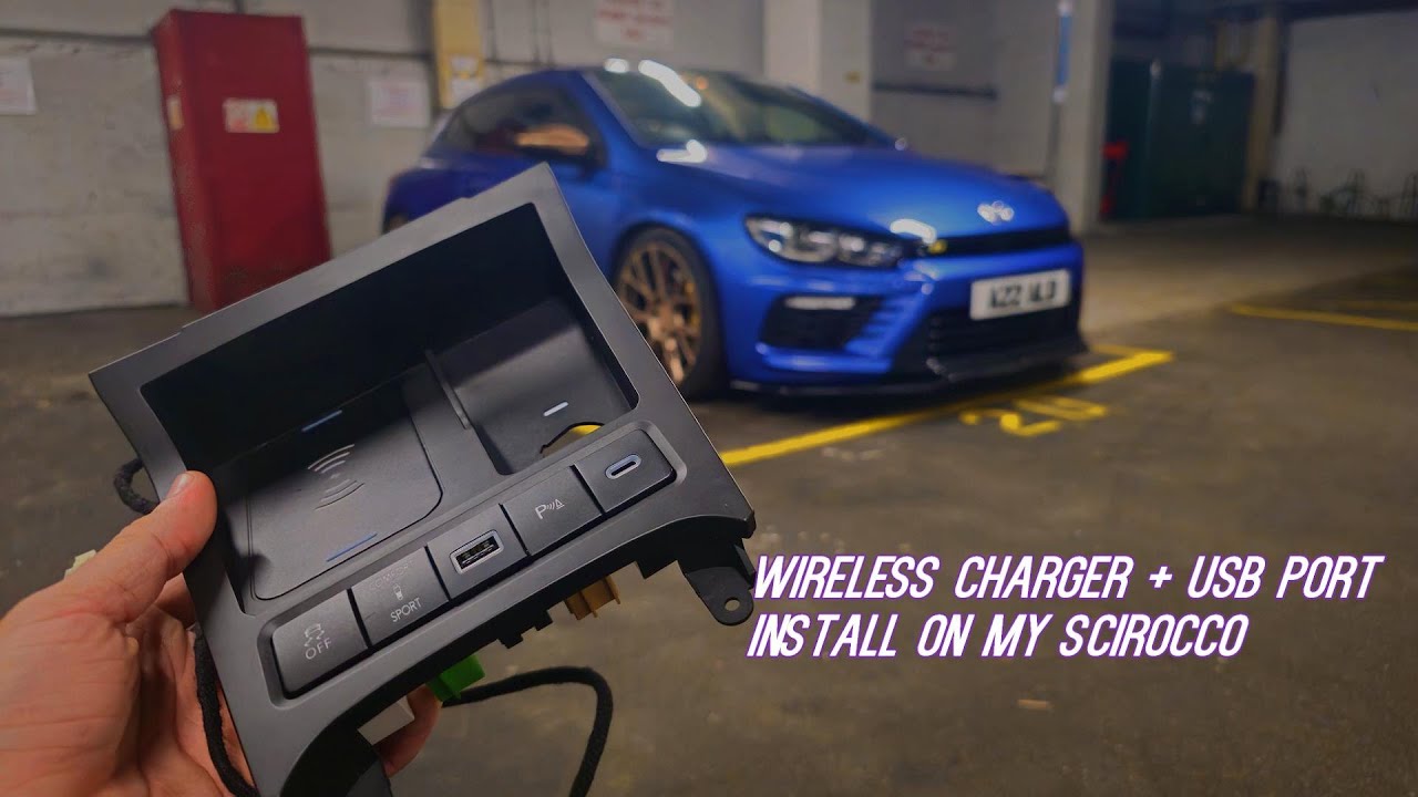 WIRELESS CHARGER + USB KIT INSTALL ON MY SCIROCCO R (FITS GOLF MK5/6, JETTA - PQ35)