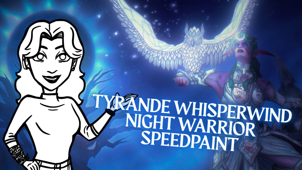 Tyrande Whisperwind Night Warrior Speedpaint - World of Warcraft (VeraDoesToons)