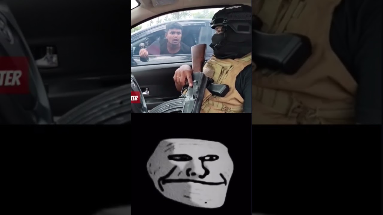 blud trying fight a soldier 💀 | troll face meme (credit: to @banggalung-181, @BangTampue)