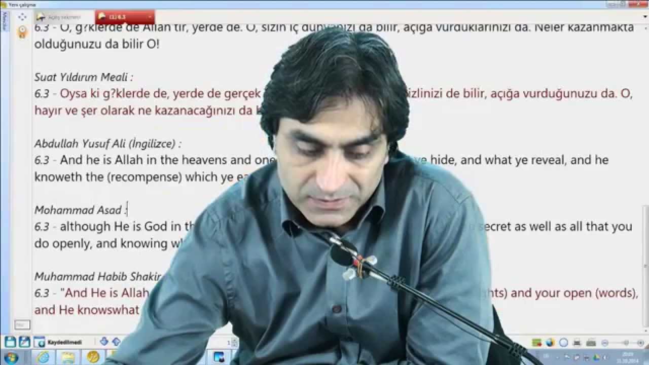 31.10.2014  6 – En’am Suresi 3 – 3  Prof. Dr. Halis Aydemir
