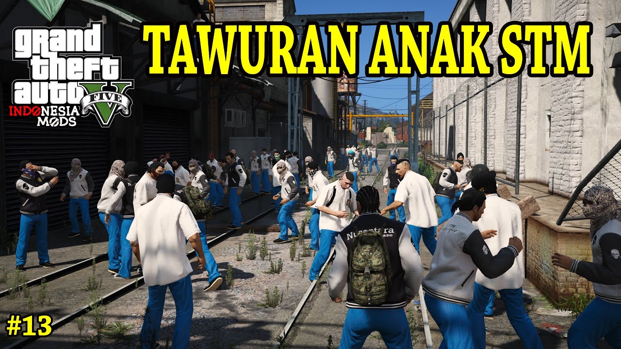 Tawuran Anak STM- Eps13 - Serial Rojali S2  GTA V Mods Indonesia