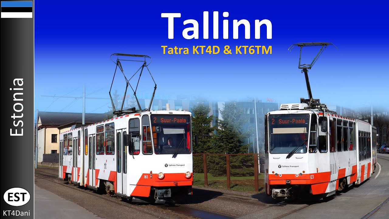 【4K】TALLINN TRAM - Tatra KT4D & KT6TM (2024)