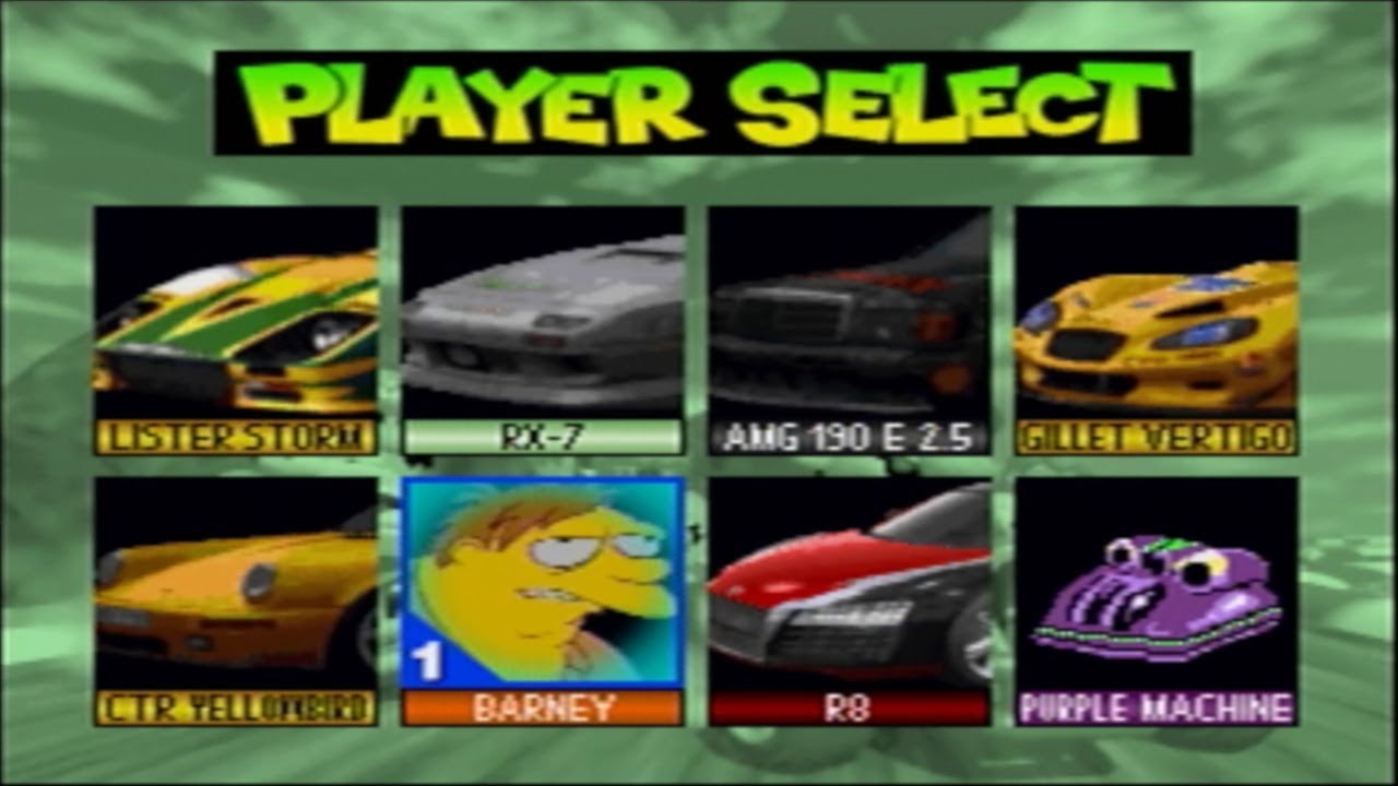 Barney Gumble In Mario Kart 64 (Real N64 Capture)