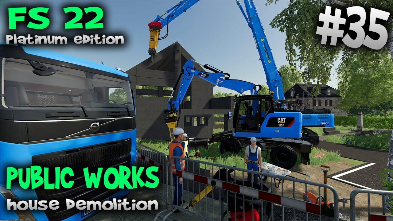 Снос и вывоз мусора 👷🏽 Общественные работы 👷🏽 Farming Simulator 2022