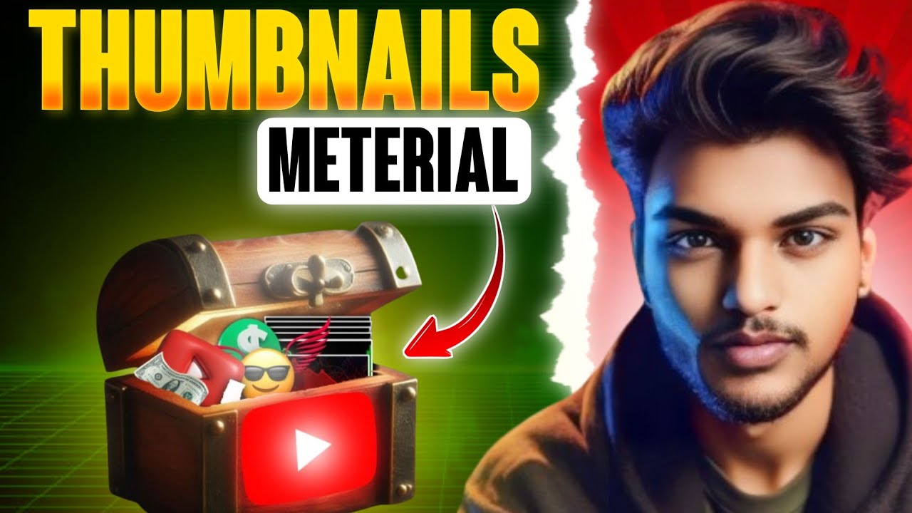 🔥5GB+ free THUMBNAILS design material pack ( PNG /BACKGROUND/EFFECT ) || Anish aadi